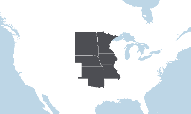 Западни Северни централни щати и Оклахома